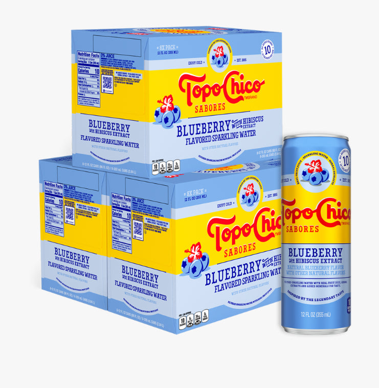 Topo Chico Blueberry with Hibiscus