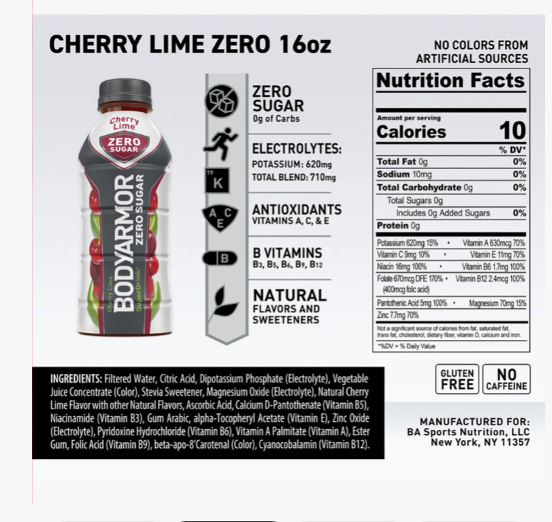 Bodyarmor Zero sugar